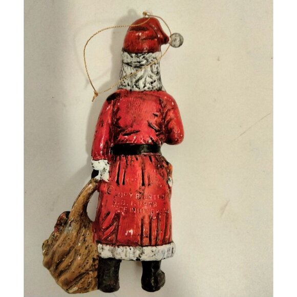 Vintage Santa Claus Ornament St Nick Christmas  Shabby distressed - Picture 2 of 7